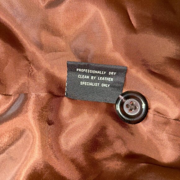 Burgundy Brown Leather Jacket - Picture 4 of 5